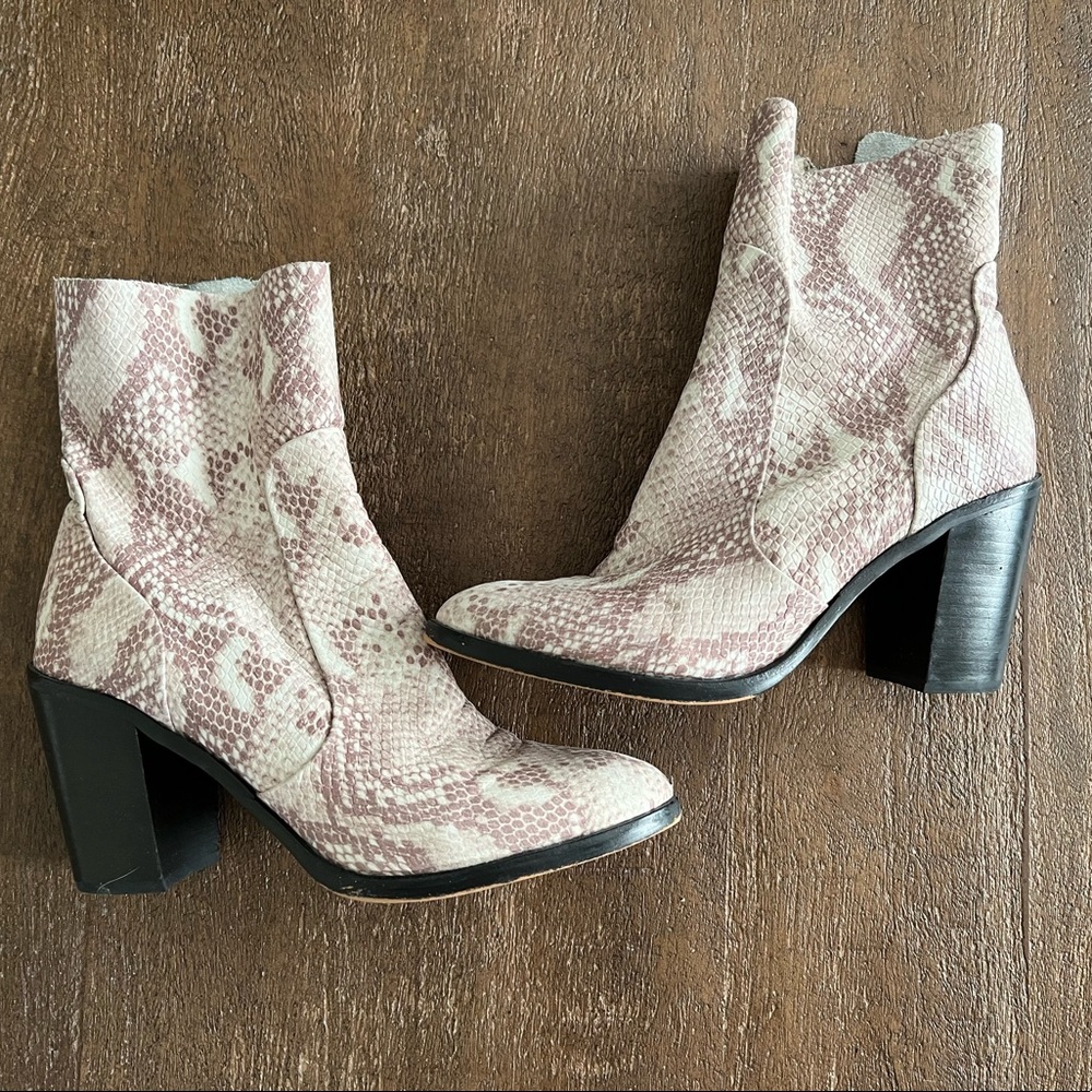 Dolce vita snakeskin booties